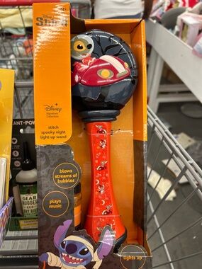 Disney Stitch Spooky Night Light-Up Wand - Red/Black